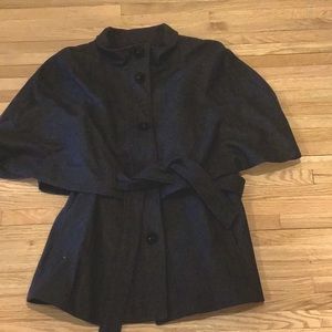 Betsy Johnson wool belted coat cape